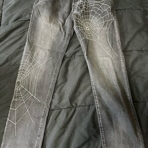 MNML Black Web Design Relaxed Men Jeans